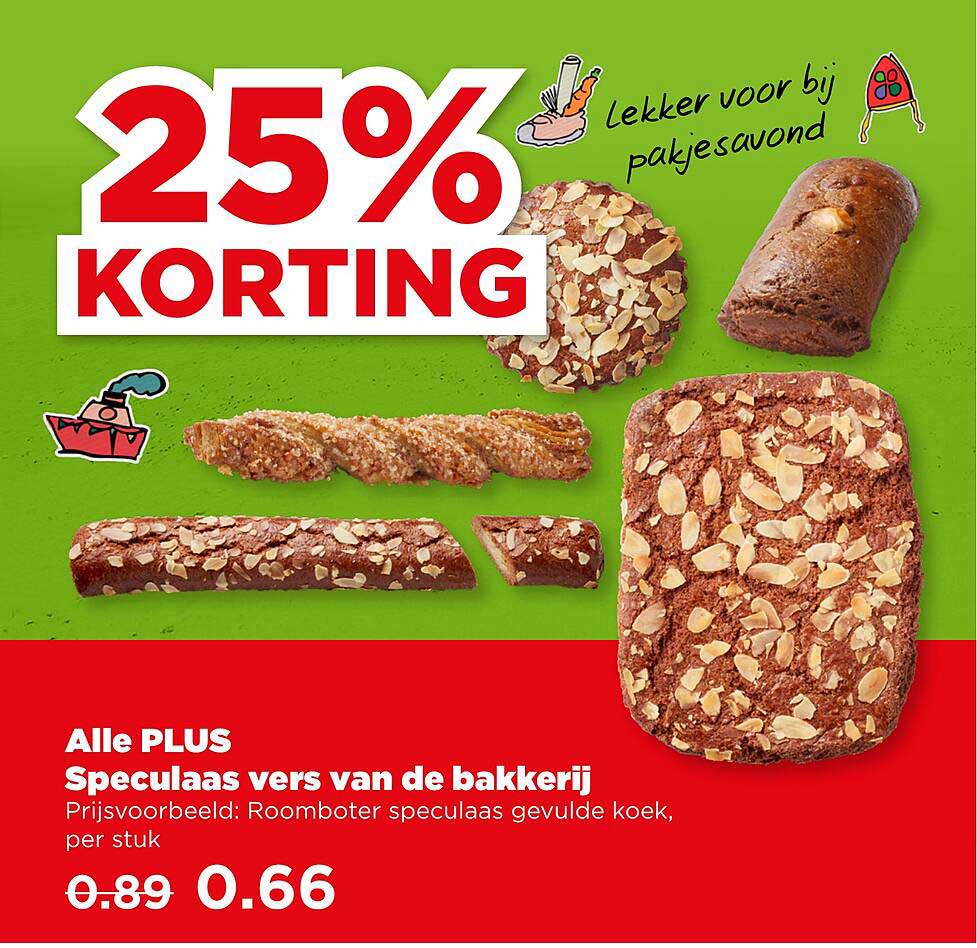 Alle PLUS Speculaas vers van de bakkerij