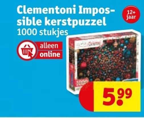 Clementoni Impossible kerstpuzzel 1000 stukjes