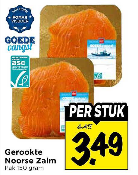 Gerookte Noorse Zalm Pak 150 gram