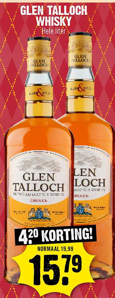 GLEN TALLHOCH WHISKY Hele liter
