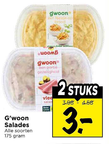 G'woon Salades Alle soorten 175 gram