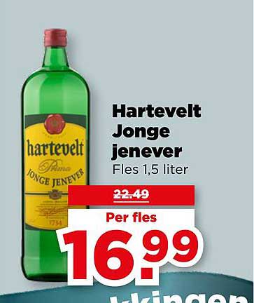 Hartevelt Jonge jenever Fles 1,5 liter