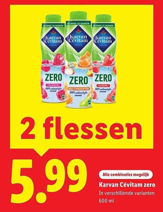 Karvan Cévitam zero in verschillende varianten 600 ml