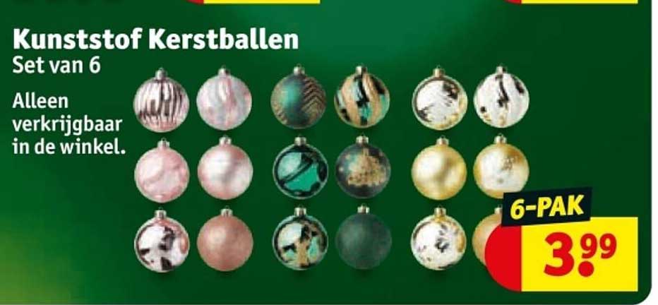 Kunststof Kerstballen Set van 6
