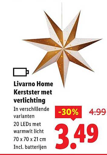 Livarno Home Kerstster met verlichting
