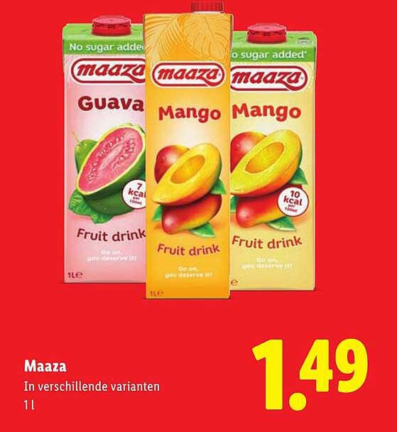 Maaza In verschillende varianten 1L