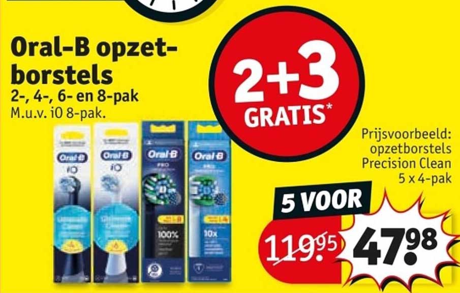 Oral-B opzetborstels 2-, 4-, 6- en 8-pak M.u.v. iO 8-pak.