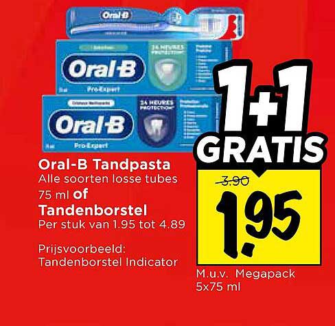 Oral-B Tandpasta Alle soorten losse tubes 75 ml of Tandenborstel Per stuk van 1.95 tot 4.89