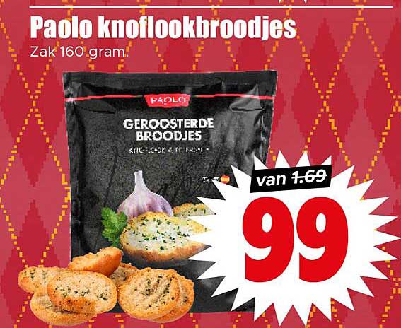 Paolo knoflookbroodjes - Zak 160 gram