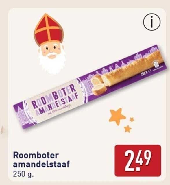 Roomboter amandelstaaf