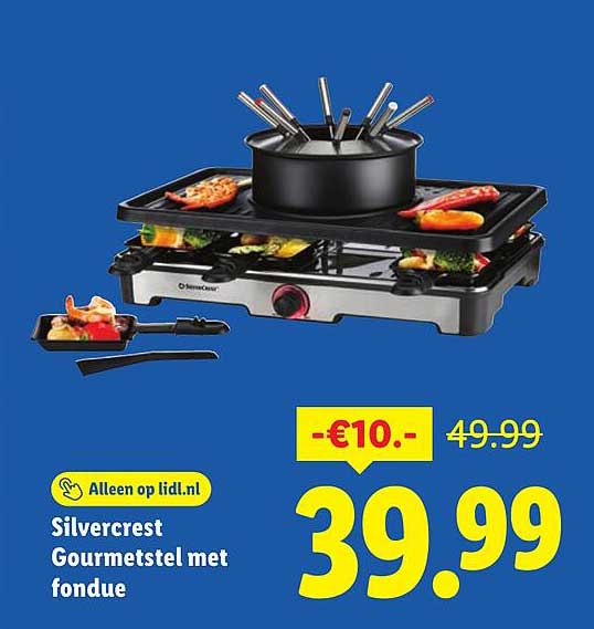 Silvercrest Gourmetstel met fondue