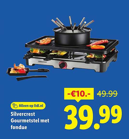 Silvercrest Gourmetstel met fondue