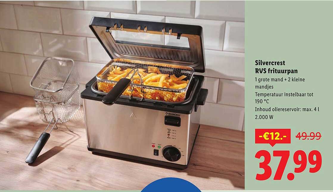 Silvercrest RVS friteusepan