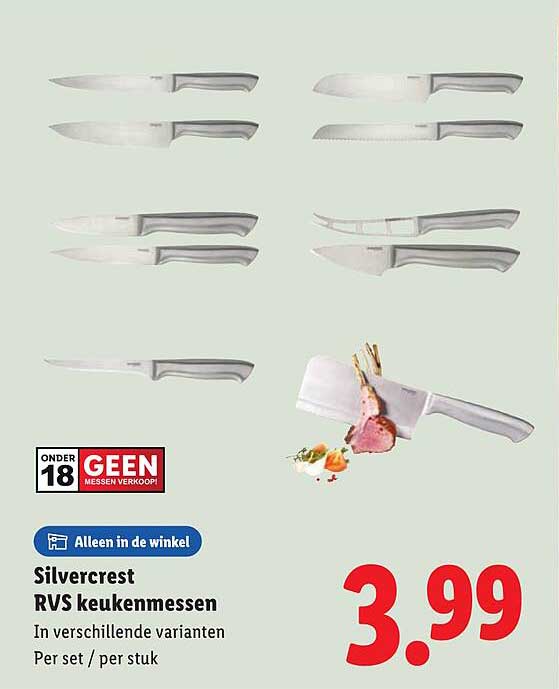 Silvercrest RVS keukenmessen