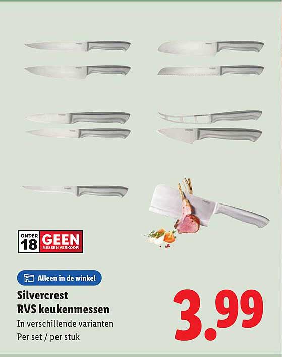 Silvercrest RVS keukenmessen