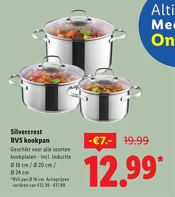 Silvercrest RVS kookpan