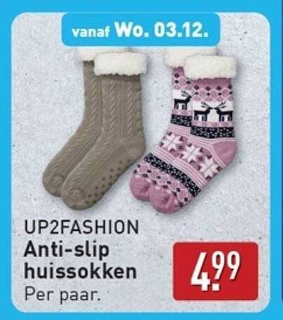 UP2FASHION Anti-slip huissokken