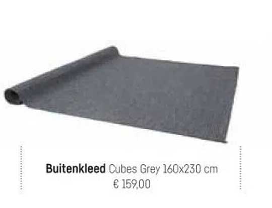 Buitenleed Cubes Grey 160x230 cm