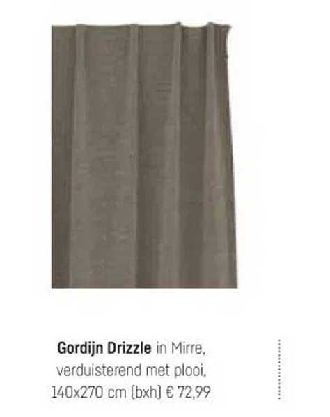 Gordijn Drizzle in Mirre, verduisterend met plooi, 140x270 cm (bxh) € 72,99