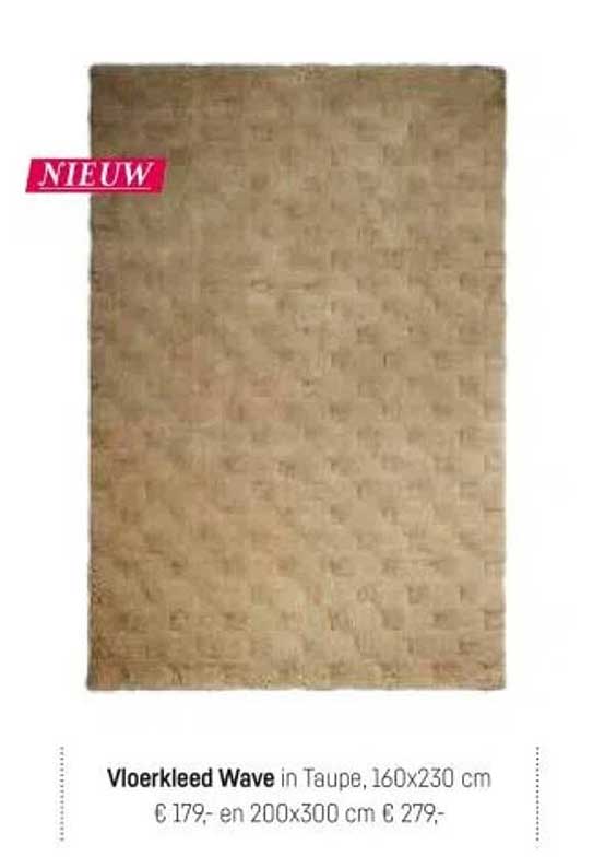 Vloerkleed Wave in Taupe, 160x230 cm € 179,- en 200x300 cm € 279,-