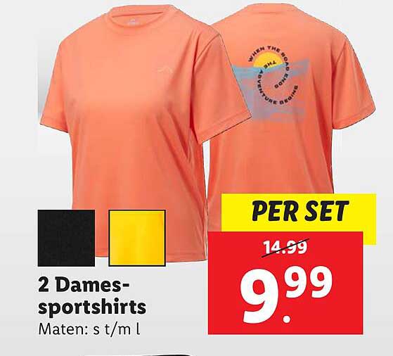 2 Dames-sportshirts