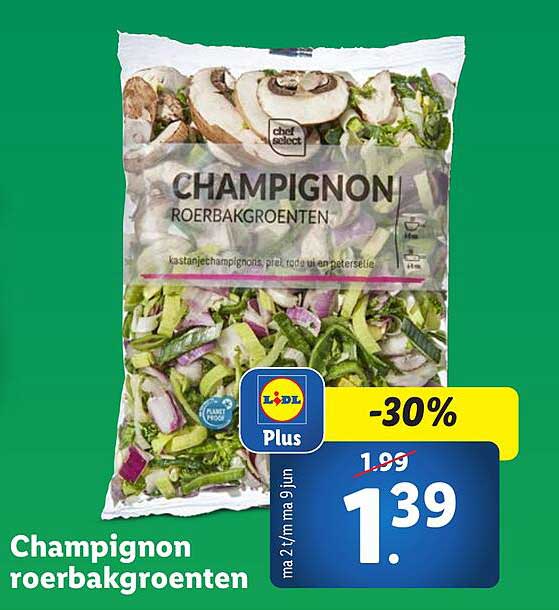 Champignon roerbakgroenten