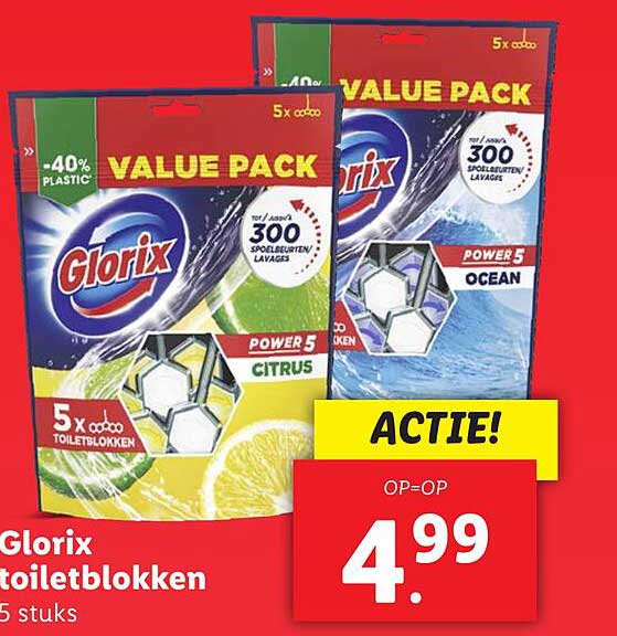 Glorix toiletblokken 5 stuks