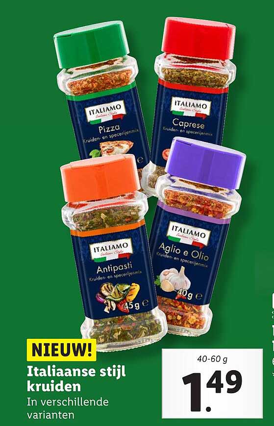 Italiaanse stijl kruiden
