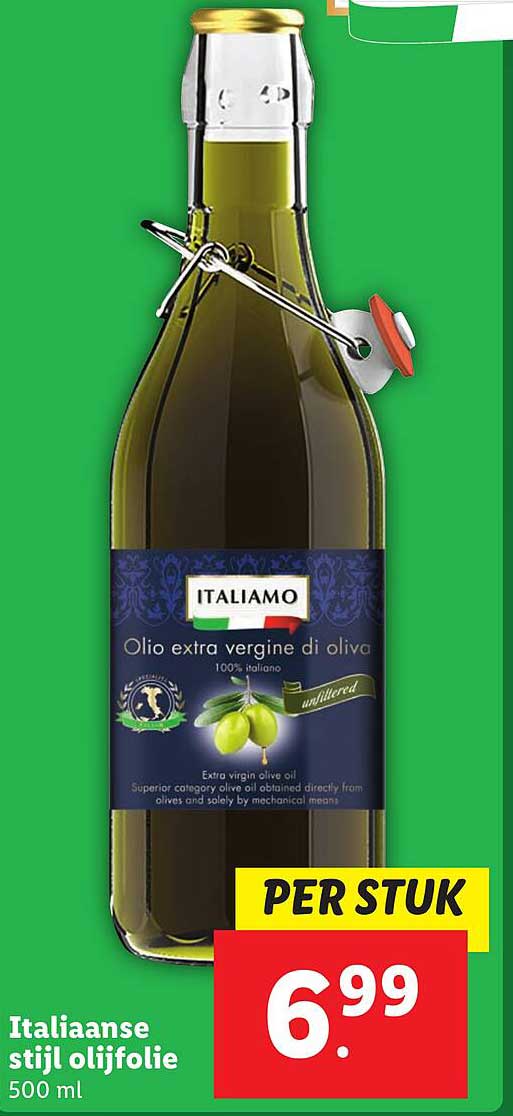 Italiaanse stijl olijfolie 500 ml