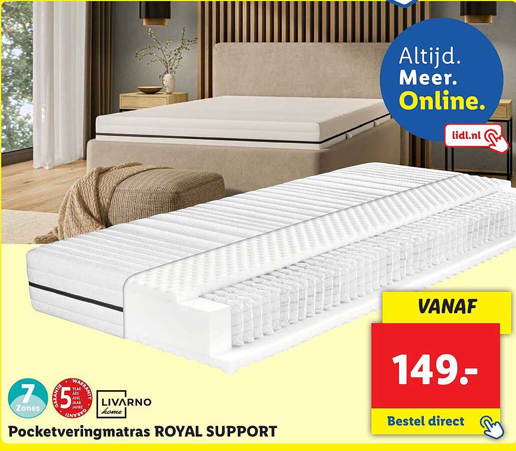 Pocketveringmatras ROYAL SUPPORT