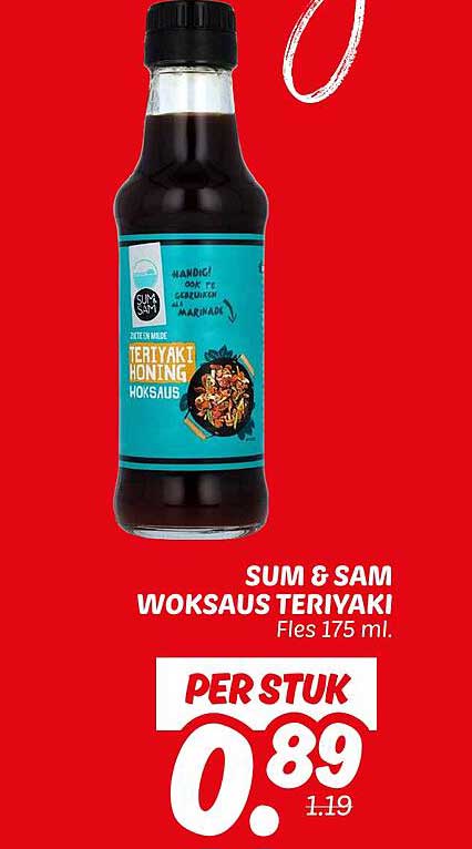 SUM & SAM WOKSAUS TERIYAKI Fles 175 ml.