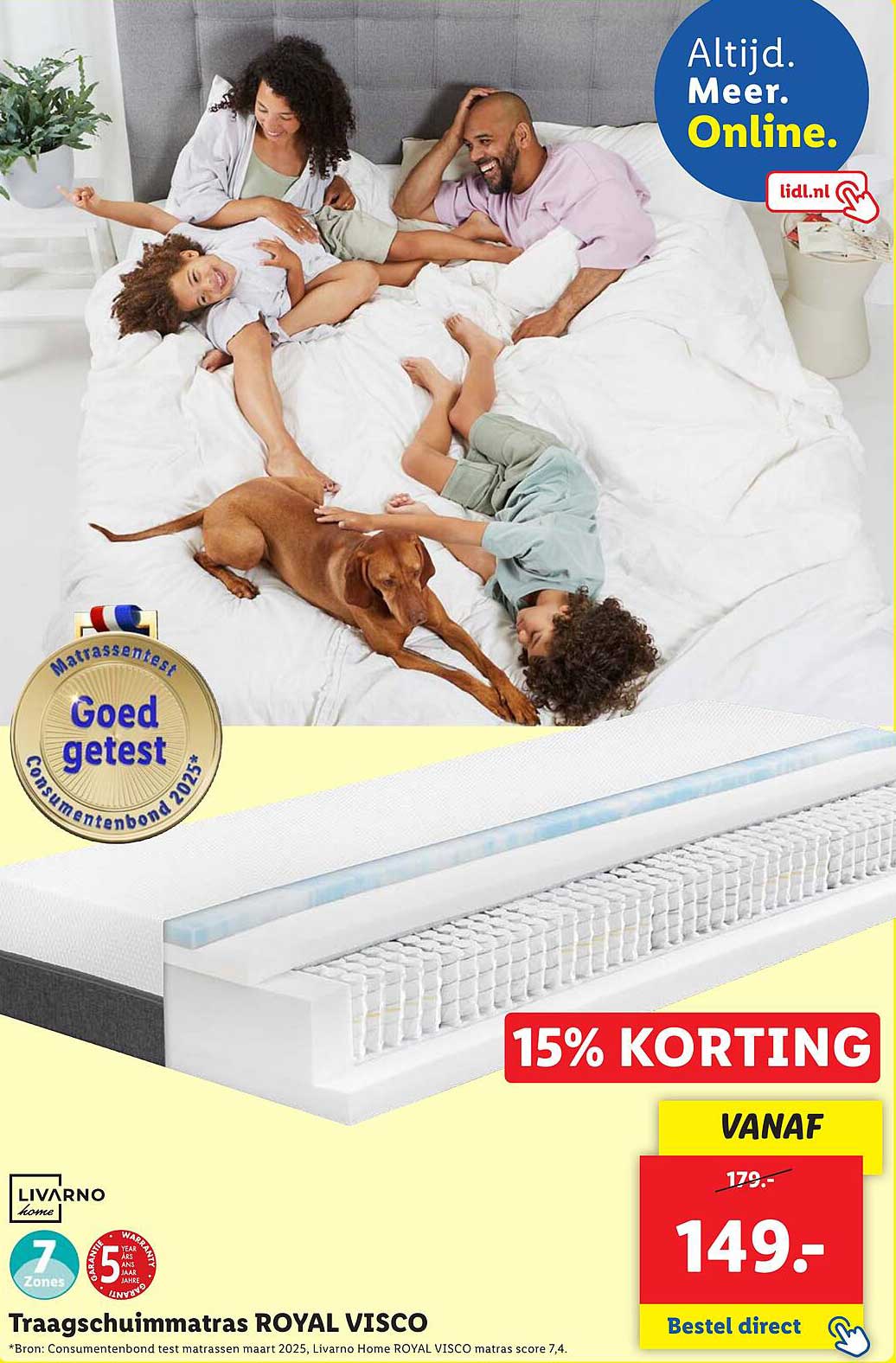 Traagschuimmatras ROYAL VISCO