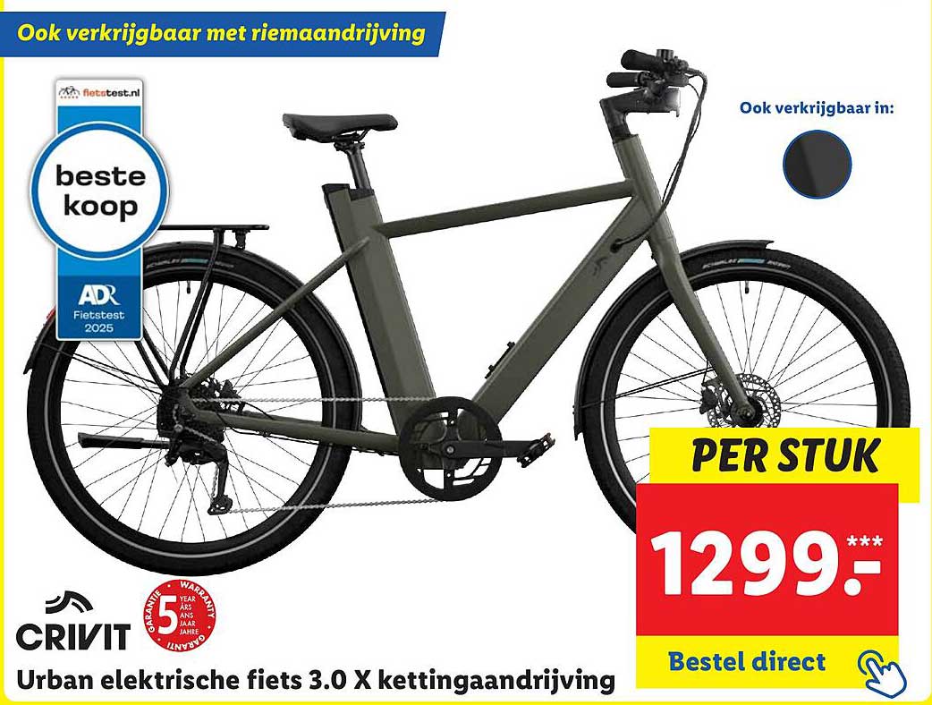 Urban elektrische fiets 3.0 X kettingaandrijving