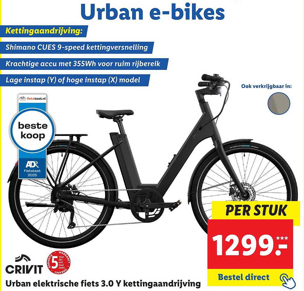 Urban elektrische fiets 3.0 Y kettingaandrijving