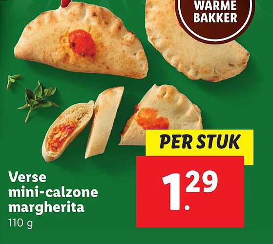Verse mini-calzone margherita