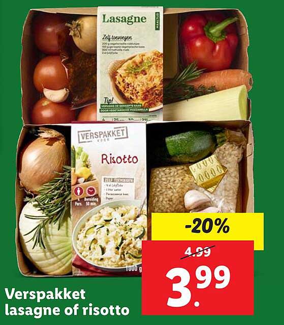 Verspakket lasagne of risotto