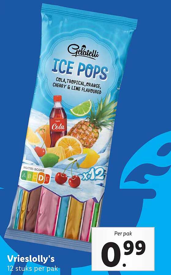 Vrieslolly's 12 stuks per pak