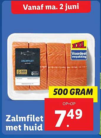 Zalmfilet met huid