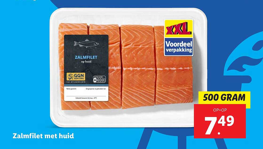 Zalmfilet met huid