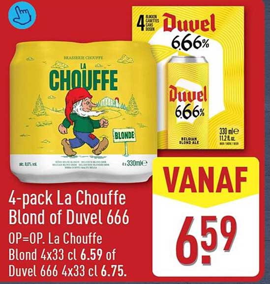 4-pack La Chouffe Blond of Duvel 666