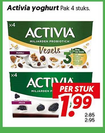 Activia yoghurt Pak 4 stuks.