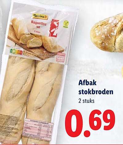 Afbak stokbroden 2 stuks
