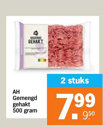 AH Gemengd gehakt 500 gram 2 stuks