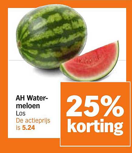 AH Watermeloen LOS 25% korting