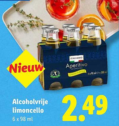 Alcoholvrije limoncello