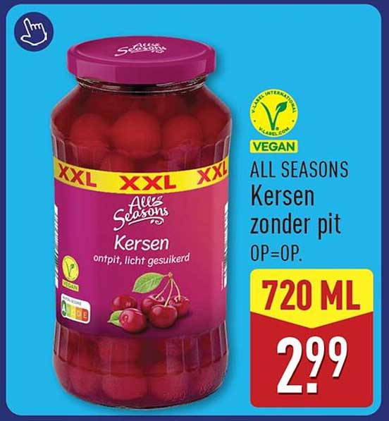 ALL SEASONS Kersen zonder pit