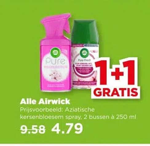 Alle Airwick 1+1 GRATIS