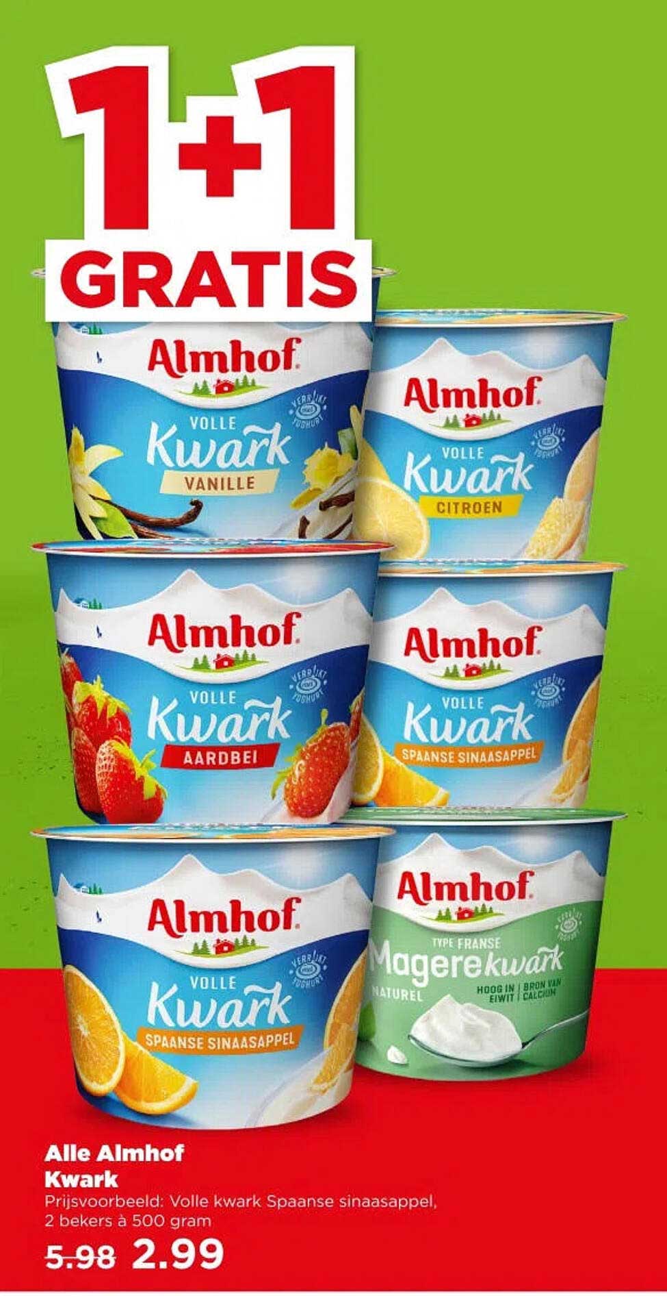 Alle Almhof Kwark 1+1 gratis