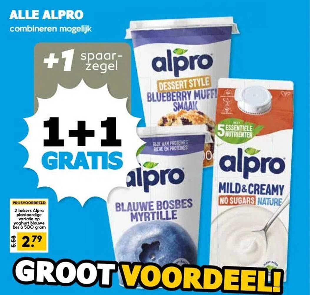 ALLE ALPRO combineren mogelijk 1+1 GRATIS
