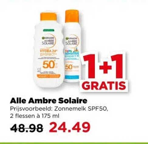 Alle Ambre Solaire 1+1 GRATIS